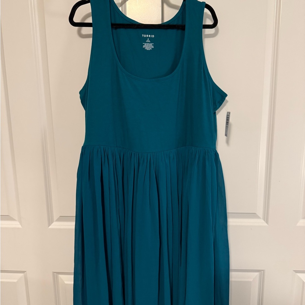 Torrid Teal Sleeveless Dress